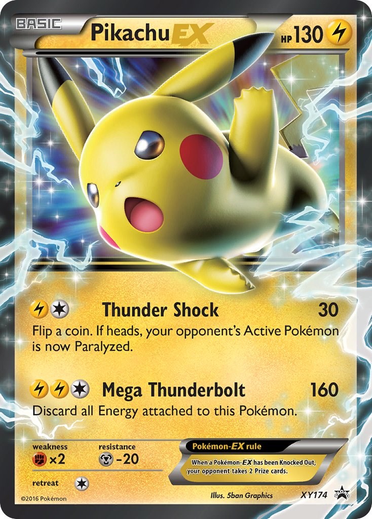 Pikachu EX - XY174 [PR] - Lightly Played