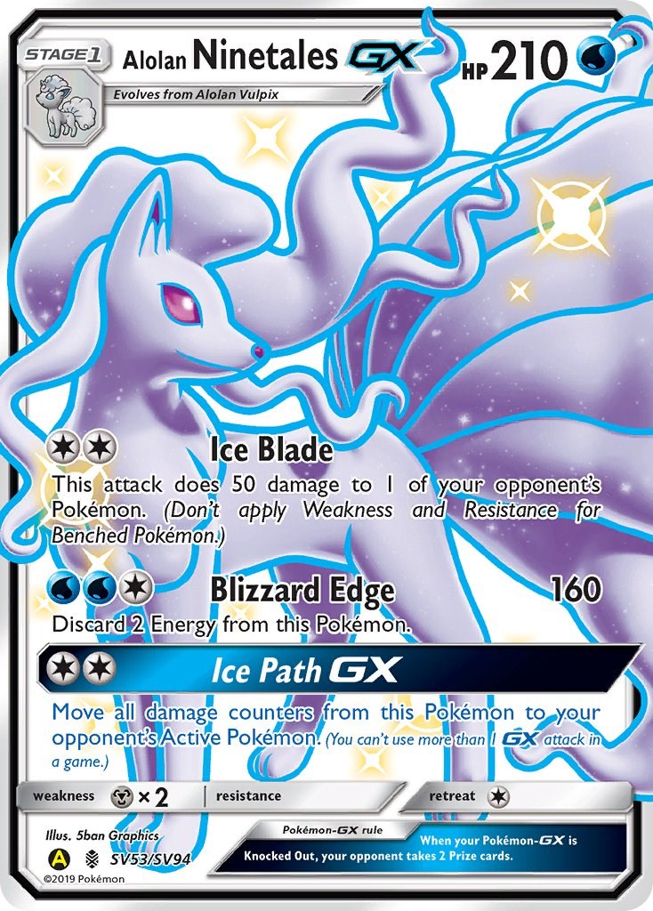 Alolan Ninetales GX [HIF:SV] - Near Mint