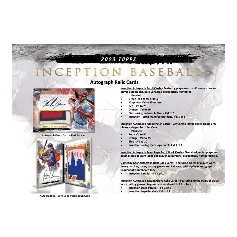 2023 Topps Inception Baseball Hobby Box