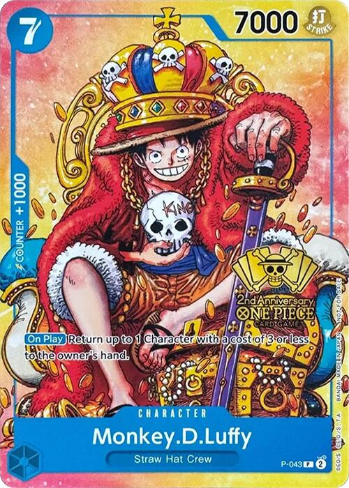 Monkey.D.Luffy (2nd Anniversary Stamped Promo) [OP-PR] - Near Mint
