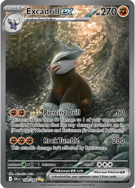 Excadrill ex - 168/086 [BLK] - Grade 10