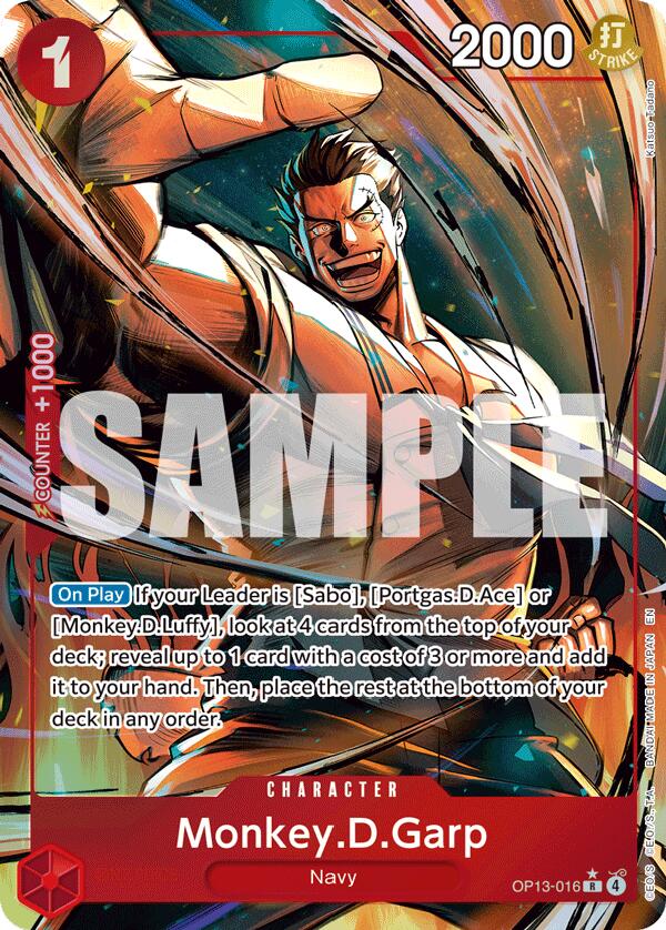 Monkey.D.Garp (Alternate Art) [OP13] - Near Mint