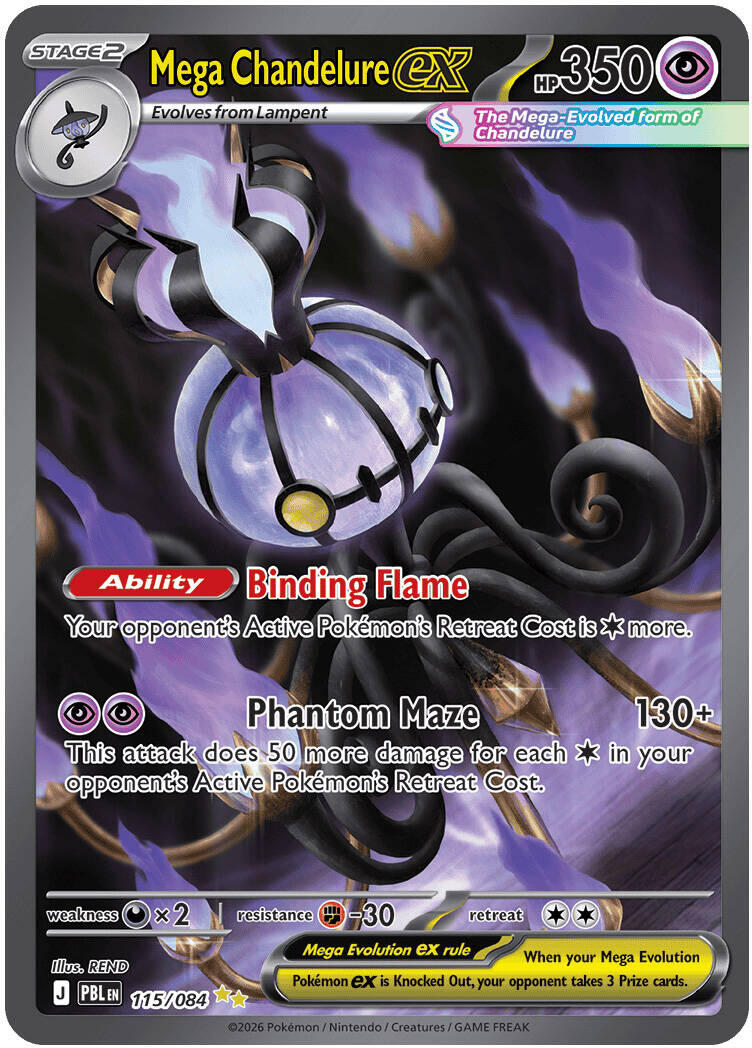 Mega Chandelure ex - 115/084 [PBL] - Near Mint