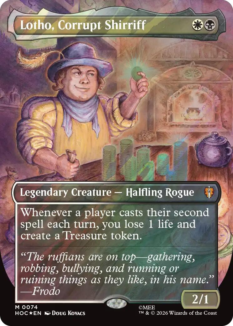 Lotho, Corrupt Shirriff (Borderless) (Surge Foil) [HOC] - Near Mint