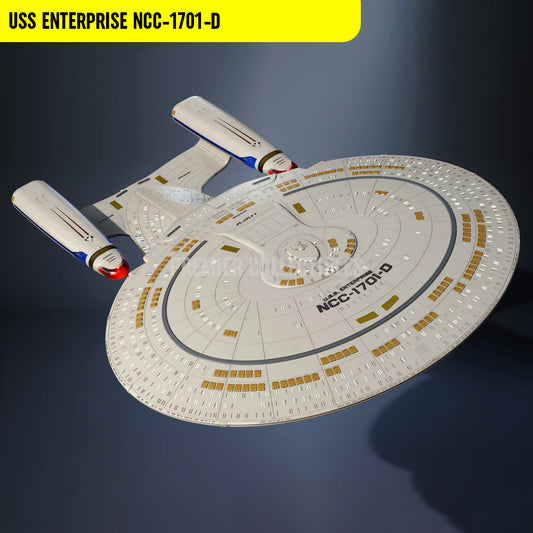 USS Enterprise NCC-1701-D | Deluxe 3D Printed Scale Model Kit | 1:1400 1:700