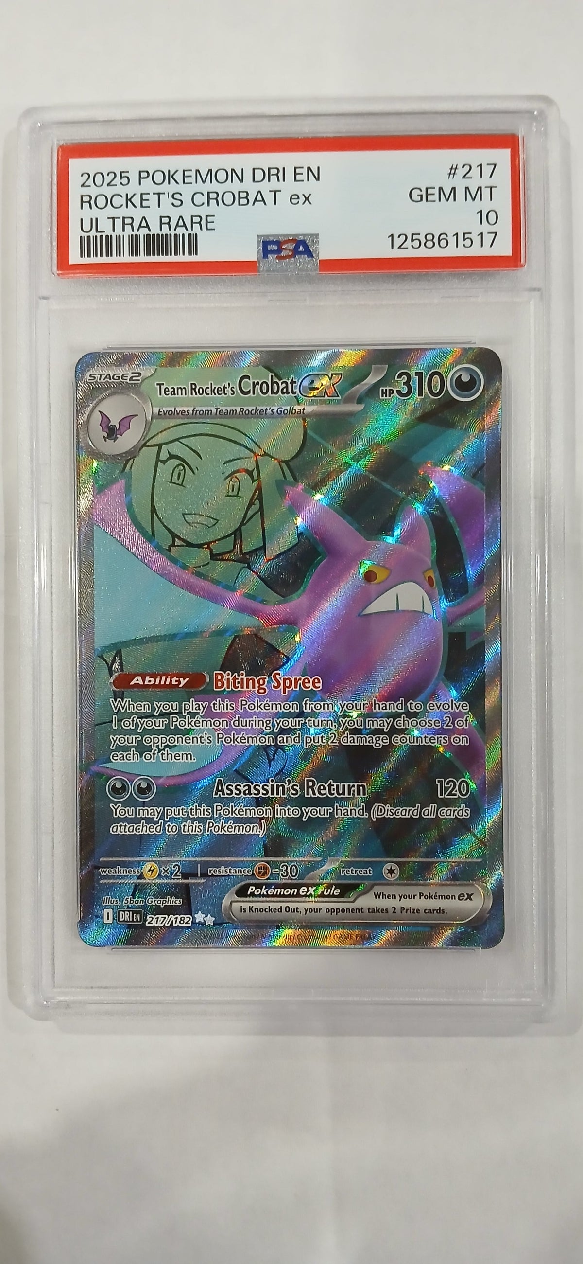 Pokemon: Team Rocket's Crobat ex Ultra Rare PSA 10