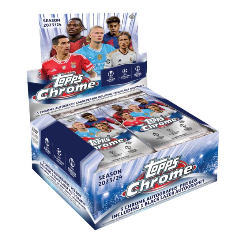 2023/24 Topps UEFA Club Competitions Chrome Soccer Jumbo Box