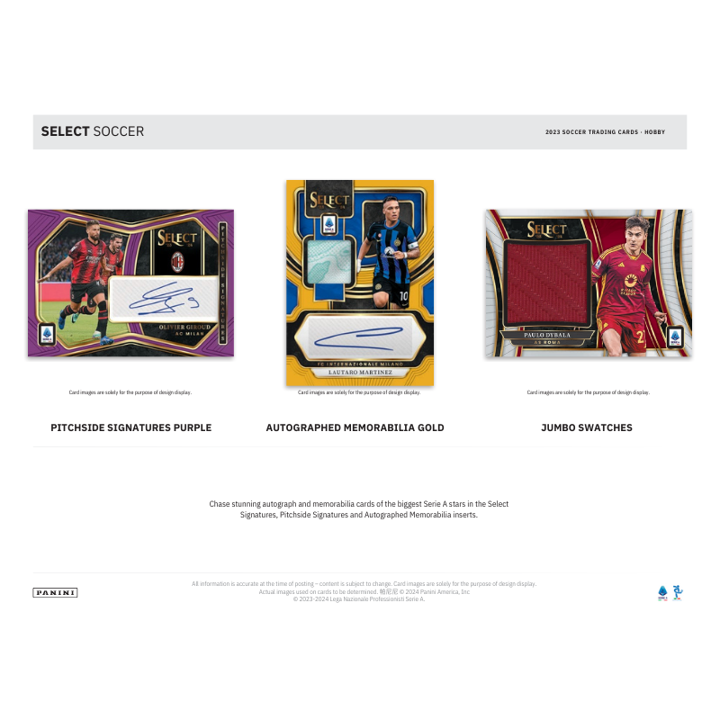 2023/24 Panini Select Serie A Soccer Hobby 12 Box Case