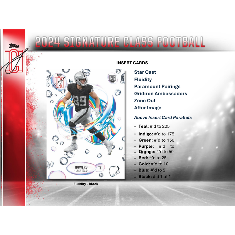 2024 Topps Signature Class Football Hobby Box